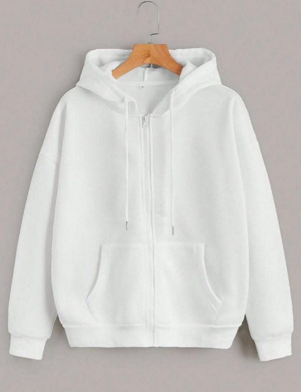 Hooded Zipper Jacket – 65/35 Polyester Cotton Blend, 300 GSM | Warm & Durable